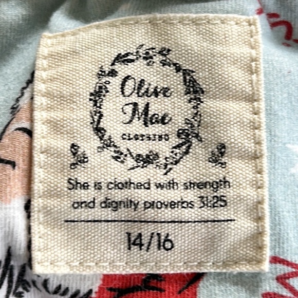 RARE! Retro Santa Dress w Candy Cane Bow, Ric Rac Trim by Olive Mae Clothing Co. - Picture 4 of 13